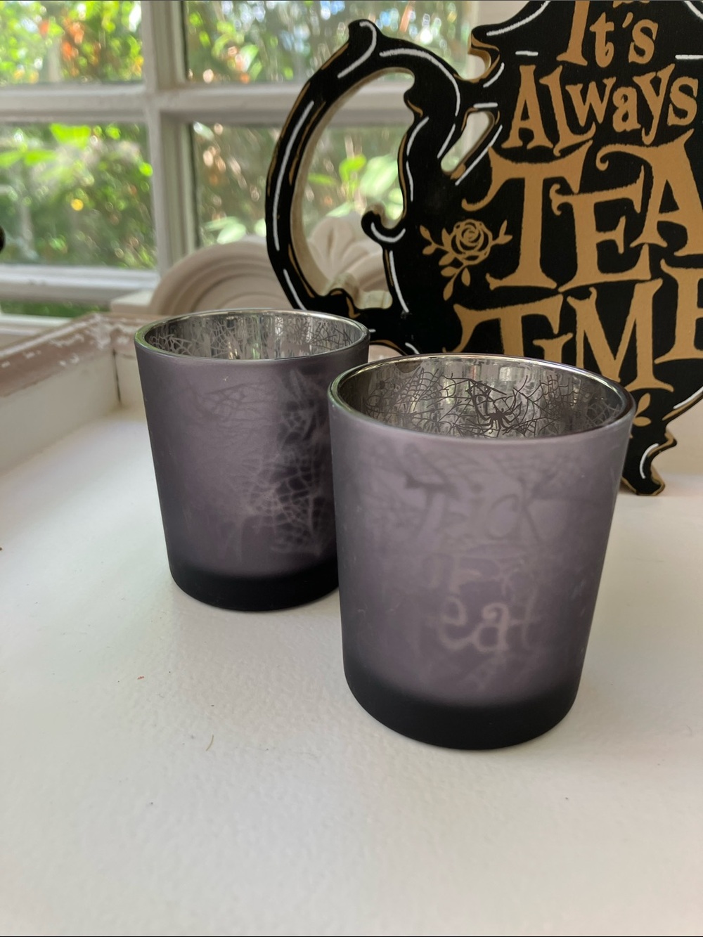 Yankee Candle Trick or Treat Flickering Glass Votive Holders (Pair)